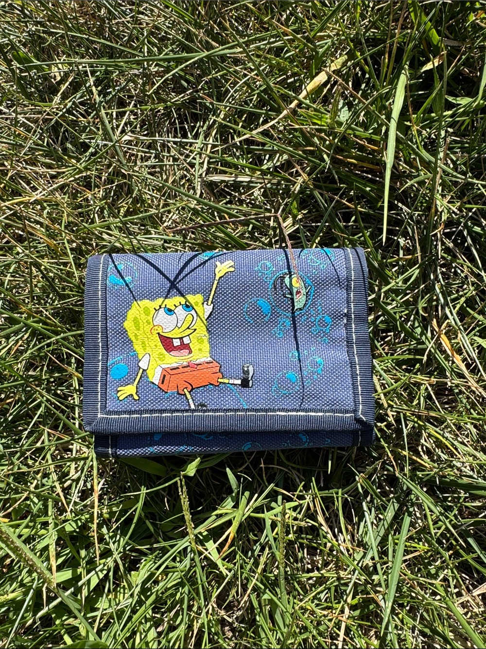 Vintage Nickelodeon SpongeBob Wallet / 2004 / Velcro